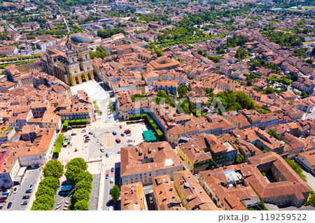 Aerial view of Auch overlooking Cathedral Aerial view of Auch overlooking Cathedral 119259522