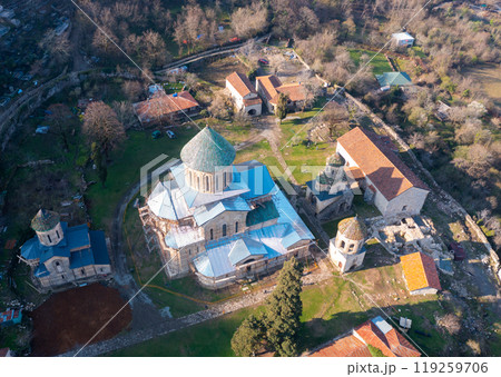 Aerial view of Gelati monastery near Kutaisi, Georgia 119259706
