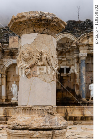 Ruins of Nymphaeum in Sagalassos antique town, Turkey 119259802