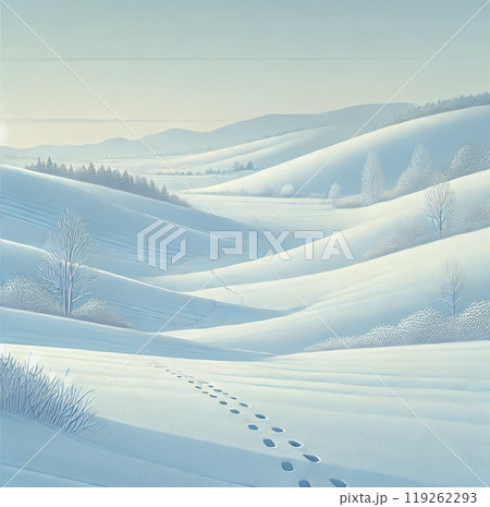 雪の足跡 雪の足跡 119262293