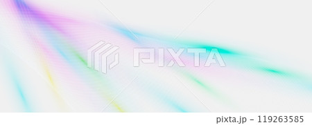 White abstract background with pink, blue and green fluid wavy lines and white transparent striped wave texture. 119263585