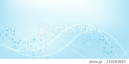 Modern abstract molecules structure for science or medical background. DNA helix or atom visualization. Molecular wave flow abstract background. Vector illustration Modern abstract molecules structure for science or medical background. DNA helix or atom visualization. Molecular wave flow abstract background. Vector illustration 119263685