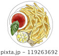 フライドポテトのイラスト 119263692