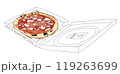デリバリーのピザをオープン 119263699