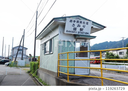 岩手開発鉄道 盛駅 旅客営業時代のホーム 岩手開発鉄道 盛駅 旅客営業時代のホーム 119263729
