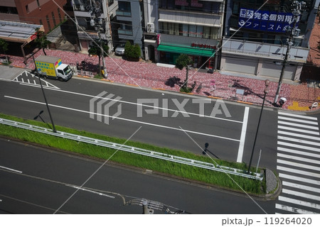 上から見た横断歩道 上から見た横断歩道 119264020