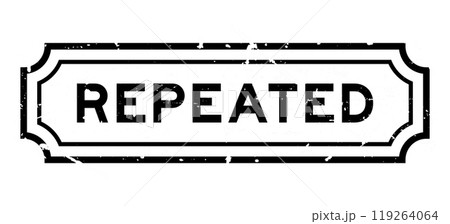 Grunge black repeated word rubber seal stamp on white background 119264064