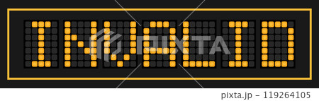 Orange color led banner in word invalid on black background 119264105