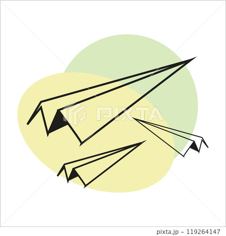 paper airplanes, airplane, fast flight, sketch image paper airplanes, airplane, fast flight, sketch image 119264147