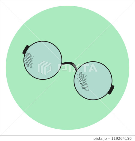 glasses for vision, sketch image. vector image, for stickers, posts glasses for vision, sketch image. vector image, for stickers, posts 119264150