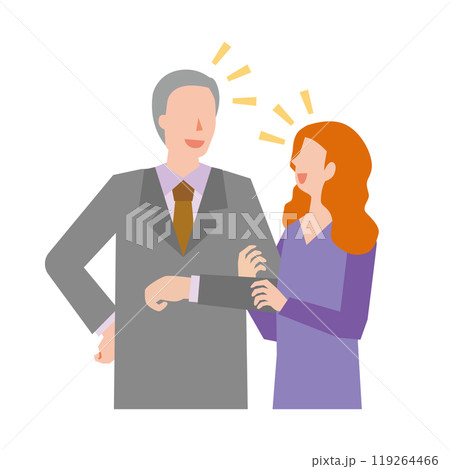 楽しそうに会話するカップル 楽しそうに会話するカップル 119264466