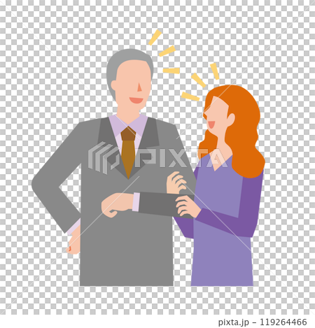 楽しそうに会話するカップル 楽しそうに会話するカップル 119264466