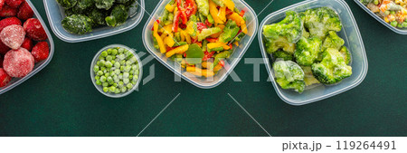 Freezing fresh vegetables 119264491