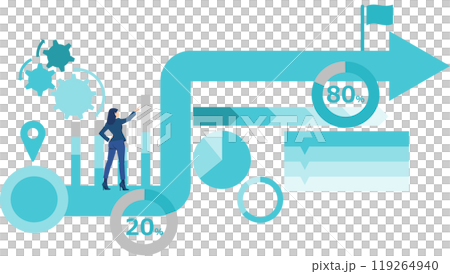 實現目標的路線圖插圖 實現目標的路線圖插圖 119264940