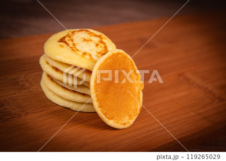 Close up Cocktail Blinis or mini blinis 119265029