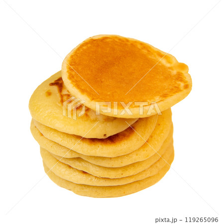 Close up Cocktail Blinis or mini blinis on white background Close up Cocktail Blinis or mini blinis on white background 119265096