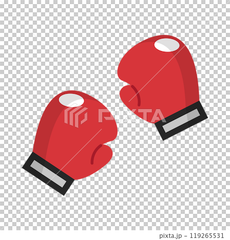 Boxing gloves icon red 119265531
