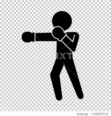 Boxing Man silhouette 119265533