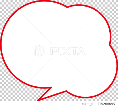 Simple speech bubble red 119266095
