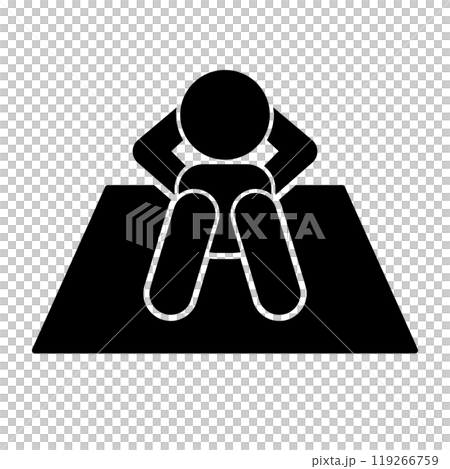 腹筋・上体起こし シルエット 119266759