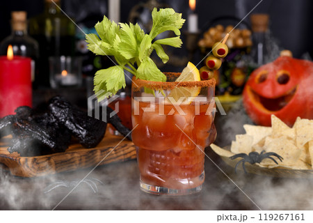 Michelada Cocktail, Bloody Mary with Beer 119267161