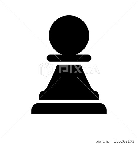 チェスのポーン アイコン シルエット チェスのポーン アイコン シルエット 119268173
