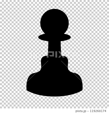 Chess piece pawn silhouette 119268174
