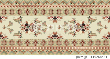 Motifs African boho paisley Floral Ikat pattern embroidery border. Ethnic ikat floral Ethnic Indian Pattern Ikat pattern Ethnic Pattern.Border indian floral Aztec embroidery border seamless patterns. 119268451