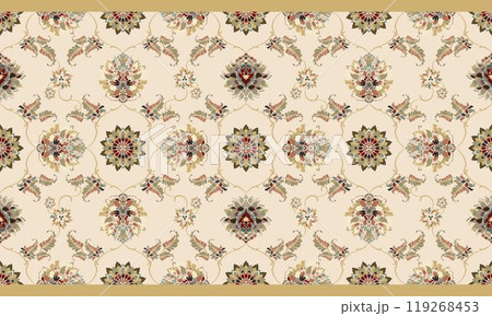 Motifs African boho paisley Floral Ikat pattern embroidery border. Ethnic ikat floral Ethnic Indian Pattern Ikat pattern Ethnic Pattern.Border indian floral Aztec embroidery border seamless patterns. 119268453