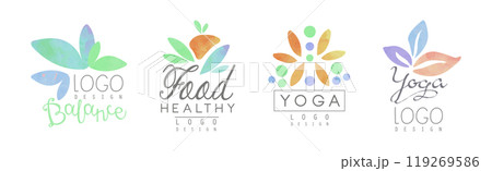 Natural Balance and Health Care Logo Design Vector Set Natural Balance and Health Care Logo Design Vector Set 119269586