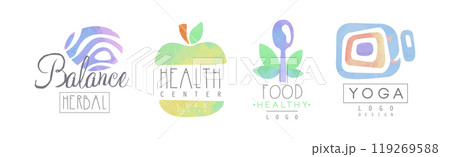 Natural Balance and Health Care Logo Design Vector Set Natural Balance and Health Care Logo Design Vector Set 119269588