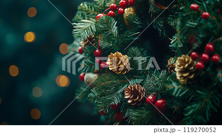 クリスマスのリース 119270052