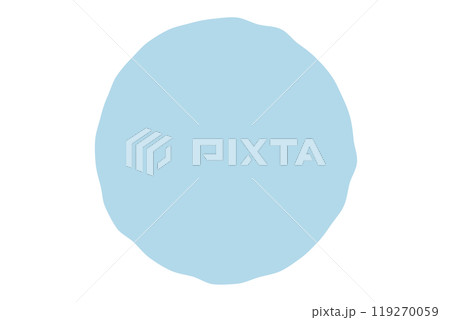 ラフに描いたアートないびつな丸デザイン 119270059