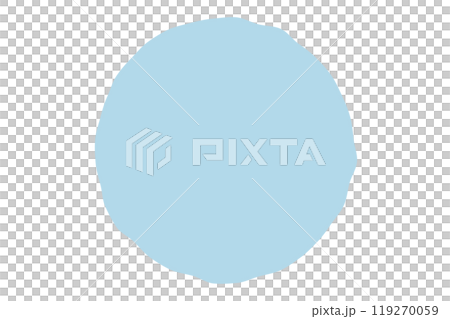 ラフに描いたアートないびつな丸デザイン 119270059