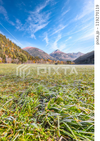 Astonishing autumn landscape at Obervellach village near Tauern Tunnel. Astonishing autumn landscape at Obervellach village near Tauern Tunnel. 119270119