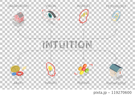 3D Isometric Flat Illustration of Intuition, Open Mindset , Future Vision 3D Isometric Flat Illustration of Intuition, Open Mindset , Future Vision 119270600