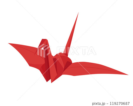 折り紙の鶴のイラスト 119270687