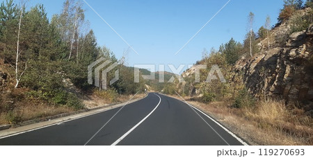 Highway in Northern Greece. Region Macedonia, city Kavala 119270693