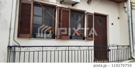 Kavala city in northern Greece, Macedonia region. Picture of the old city, harbour and antique fortres 119270750