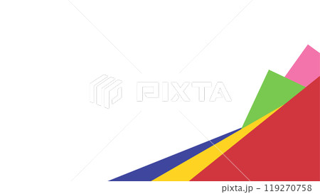 折り紙が重なったイラストのフレーム_16:9 折り紙が重なったイラストのフレーム_16:9 119270758