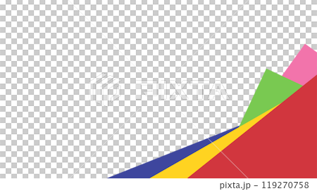 折り紙が重なったイラストのフレーム_16:9 折り紙が重なったイラストのフレーム_16:9 119270758