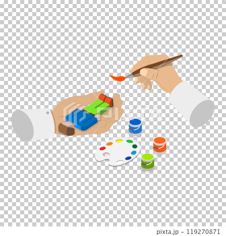 3D Isometric Flat  Set of Craft Handmade Hobbies. Item 3 119270871