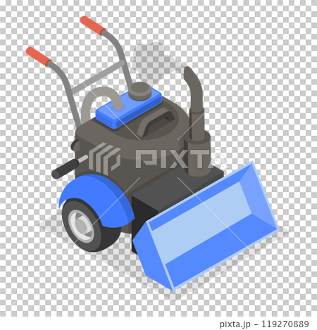 3D Isometric Flat Set of Snowblowers. Item 1 3D Isometric Flat Set of Snowblowers. Item 1 119270889