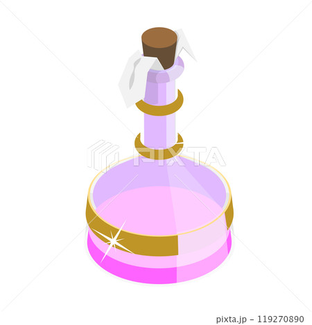 3D Isometric Flat Set of Magic Potions. Item 1 3D Isometric Flat Set of Magic Potions. Item 1 119270890