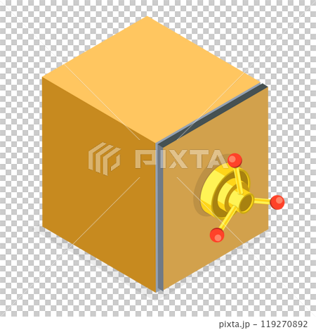 3D Isometric Flat Set of Bank Vaults. Item 1 3D Isometric Flat Set of Bank Vaults. Item 1 119270892