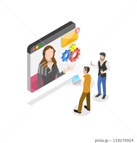 3D Isometric Flat Illustration of Software Development and Integration. Item 2 3D Isometric Flat Illustration of Software Development and Integration. Item 2 119270924