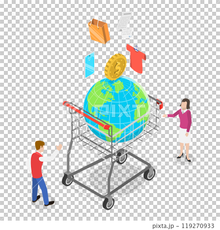3D Isometric Flat Illustration of Sustainability Waste Management. Item 1 3D Isometric Flat Illustration of Sustainability Waste Management. Item 1 119270933