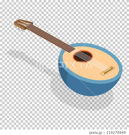 3D Isometric Flat  Set of Country Music. Item 3 119270949