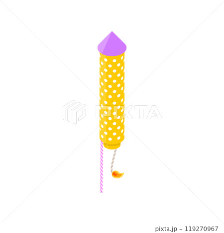 3D Isometric Flat  Icon of Firecrackers Set. Item 3 119270967