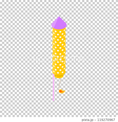 3D Isometric Flat  Icon of Firecrackers Set. Item 3 119270967